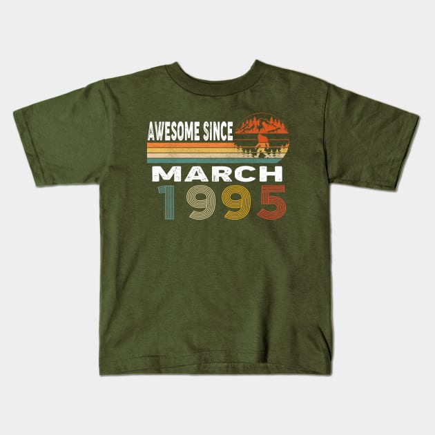 Awesome Since March 1995 Kids T-Shirt by ThanhNga